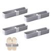 xtemtoamz Organizer Scarpe, Scaffales per Scarpes Senza Forature, Scaffale per Scarpe da Parete, Scaffale per Scarpe da Porta, Adatto per Soggiorno E Campeggio, Grigio,4 Pezzi