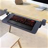 Esyogen Supporto per tastiera con sistema di binari in metallo, 52 x 25 cm, a forma di C, per tastiera, per computer, colore: nero