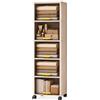 CARTOSPEDÌA Mobiletto Bagno Salvaspazio 5 Livelli con Ruote - Organizer Salvaspazio ROBUSTO e Ante Trasparenti (20x30x138,5 cm) per Bagno,Cucina e Lavanderia - Carrello Portaoggetti Verticale - Facile da Montare