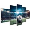 islandburner Quadro su tela campo di calcio prato stadio fari luminosi campionato immagini murali poster