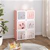 Generico Scaffale Portaoggetti per Bambini con 6 Cubi Rosa in PP,Forniture domestiche,Immagazzinamento e organizzazione,Abbigliamento e sistemazione negli armadi,Scarpiere e organizer per scarpe-340578