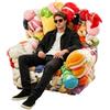 Zasdvn Sedia Contenitore Peluche,Contenitore Trasparente per Peluche - Pouf Contenitore per Pupazzi,per Bambini Adolescenti Adulti Collezionisti Affittuari Casa Appartamento