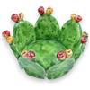 SICILIA BEDDA CAPACI Ciotola Ficodindia svuota Tasche o Porta Caramelle, in Ceramica Caltagirone, con 4 Opzioni Misura (1Unità) - h 7 x L 14 cm