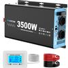 FLAMEZUM 3500W Potenza continua inverter a onda sinusoidale pura Potenza di picco 7000W DC 12V a AC 230V 50HZ Presa UE LCD Convertitore voltmetro per auto