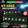 CO LIGHT Pannello interruttori a 6 gruppi di controllo wireless Flash RGB LED per auto Pannello interruttori a 4 gruppi per pick-up camion SUV ATV 12V 24V