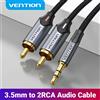 NONE Vention Cavo RCA da 3,5 mm a 2RCA Cavo audio jack splitter per amplificatore smartphone Home Theater 3,5 AUX RCA TV Box Adaptador