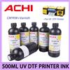 cnczone 5x500ML Inchiostro UV DTF INCHIOSTRO UV per R1390 L800 R330 DX4 DX5 XP600 Testina di stampa per stampante UV DTF 1PC INCHIOSTRO UV Vernice TINTA