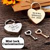 1PC Coppia romantica amore Nome personalizzato e data Mini lucchetto a forma di cuore Amore lucchetto Wish Lock Matrimonio Lucchetti con chiave per Annive