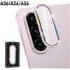 NONE 1Set HD Glitter Anello di Metallo Della Copertura Della Macchina Fotografica Per Samsung Galaxy A56 A36 A26 Vetro Temperato Obiettivo Posteriore Della Pellicola Della Protezione Accessori Del Telefono