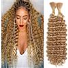 Wigundle 14 22 pollici Bionda Boho Trecce Bagnato Sintetico Onda Profonda Bundle Offerte Intrecciare I Capelli Senza Estensione di Trama Per Le Donne Bambino Faux Locs