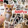 NONE 100-500 pz Divertente Gatto Adesivi Cartoon PVC Impermeabile Gatto Decalcomanie Cancelleria Scrapbooking Decorazione per I Bambini della Scuola Del Telefono Del Computer Portatile