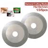 NONE Dischi da Taglio Diamantati 75mm 3 Pollici, Mola Piatta Rivestita in Diamante per Taglio di Vetro, Ceramica, Piastrelle, Giada, Utensile da Taglio a Grana Fine