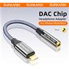 SUNKANDI Adattatore da Lightning a jack per cuffie da 3,5 mm per iPhone, cavo audio adattatore Aux per iPhone 14 13 12 11 X XS 8 7