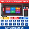 KINGBOLEN S6 Strumento Diagnostico Auto Multisistema Can FD, Scanner OBD con 28 Funzioni di Reset (IMMO/BMS/TPMS/ABS), Spurgo e Aggiornamenti Gratuiti a Vita