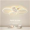 Jelena Ventilatore da Soffitto LED Moderno Silenzioso con Lampadario, Bianco, Telecomando, per Camera da Letto, Cucina, Arredamento Casa