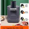 siwenyeden Robot da Cucina Elettrico Automatico 3-in-1: Tritatutto per Carote e Patate, Affettatrice per Verdure, Tagliaverdure 9x9mm, Macchina per Sminuzzare e Disco a 3 Lame