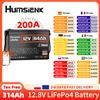 Humsienk Batteria al litio LiFePO4 Humsienk 12V 300AH (314AH) con Bluetooth, BMS 200A, celle A+ per sistemi solari off-grid, camper, barche e RV