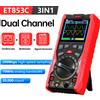 TOOLTOP Oscilloscopio Digitale TOOLTOP ET853C 2CH 70Mhz, Multimetro Digitale 20000 Conti, Generatore di Segnali, Strumenti Diagnostici Elettrici Fai-da-te