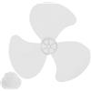 Homefurnishmall Ventola in plastica, 40,6 cm, 5 foglie, con basso rumore, accessorio di ricambio per ventilatore da tavolo o da tavolo, colore bianco