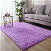 Ouduo Tappeto Shaggy, Tappeto a Pelo Lungo Morbido, Tappetini Peloso Antiscivolo Tinta Unita Soffice Peluche Interno per Salotto Camera da Letto Lavabili Ornamenti (Viola,80 * 200cm)