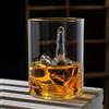 KRJGOERG Generico Bicchiere da whisky con dito medio divertente con bordo in oro, tazza di birra con liquore per bar, accessorio unico per regalo e bar