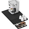 HONZUEN Tappetino Macchina Caffe 2 in 1, Tappetino Scolapiatti in Silicone con Tappetino Tamping Rimovibile, Antiscivolo Impermeabile Resistente al Calore, Protezione Piano Cucina (Nero, 60×40 cm)
