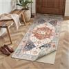 BEIMO Tappeto Vintage 80x150 cm - Doppia Faccia (Taupe/Arancione) - Ideale per Camera Bambini, Piccolo Soggiorno o Ufficio - Incluso Antiscivolo - Lavabile e Ultra Morbido