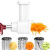 QWORK® Affettaverdure set, grattugia per formaggio in acciaio inox, compatibile con KitchenAid