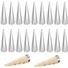 Rundago 20 Pezzi Cannoli Stampi Acciaio Inossidabile 12.2 * 3.5cm, Formine per Cannoli Tubi Coni - Ideali per Cornetti, Schaumrollen e Gelato Pasticceria