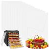 Morocket 12 Fogli In Silicone Per Disidratatore, 28,5 X 38,5cm Pellicola Quadrata Per Essiccatore Automatico, Antiaderente Tappetino Per Disidratatore Di Frutta In Silicone Riutilizzabile Per Essiccatore