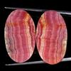 Handmade 43.00Cts Naturale Rodocrosite Ovale Paio Cabochon Loose Gemma 15x27x4mm