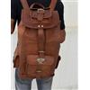 Fatto a mano Zaino Vintage 22 Pollici In Pelle Vera Con Patta Per Laptop Uomo Viaggio