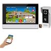 FTes RFKits Videocitofono WiFi 4 Fili con Monitor 7 Pollici e Telecamera | Postazione esterna in alluminio, protetta da acqua e pioggia, da -30 °C a +60 °C, ampliabile a 4 monitor e 2 posti esterni