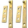 inferramenta Coppia Cardini Di Blocco C/Piastra In Ottone Per Finestre E Porte A Due Ante | Accessorio Per Serramenti Interni | Disponibile In 6 Cm E 8 Cm (6cm | CAR02)