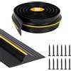 NUTKIT Guarnizione Soglia Porta Garage, 80mmx18mm×3m Guarnizione Inferiore in Gomma, con 12 Viti, Door Floor Seal Strip Ideale, per Porte Garage e Magazzin, Blocca Sporco Foglie Agenti Atmosferici