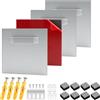SRunDe 4 Pezzi Ganci da Muro per Appendere Quadri Pesanti 8x8CM Capacità di Carico 5 kg per Montaggio Quadri Immagini Specchi Appendere Foto Certificati Specchi Dipinti Pannelli Decorativi
