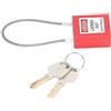 Sonew Set di Serrature di Bloccaggio, Lucchetto con Cavo in Acciaio Inossidabile, Lucchetto di Sicurezza, Lucchetti di Bloccaggio, con 2 Chiavi, per Kit di Bloccaggio Elettrico