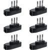 EXTRASTAR Spina piatta,Spina Ribassata 2P+T 10A,Nero,6 pezzi.