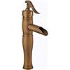 Gyx Rubinetto Bagno Cascata, Nero Monocomando Ottone Rubinetto Bagno Lavabo Regolazione A Caldo E Freddo, Per Miscelatore Lavabo E Rubinetti Per Bidet, Valvola In Ceramica, Stile Antico