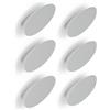 Poliplast - Set da 6 Maniglie, Design ovale per Cucina, Armadio e Cassetti, per Bambini, Articolo 29, Verniciato a mano, Colore Grigio