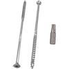 SKIR'CO (2 pezzi) Viti per legno in acciaio zincato 10,0 x 300 mm, testa svasata Torx, tipo 17, viti per truciolato, filettatura parziale