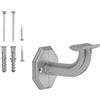 SOTECH 3 staffe per corrimano RUSTICAL silver Altezza 67 mm Sporgenza 67,5 mm per corrimano con Ø 45 mm Staffe a muro per ringhiere in legno o metallo