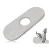 AOYEGIC Copriforo per rubinetto, in acciaio inox spazzolato, decorativo, per lavello da cucina, bagno, hotel e centri commerciali (argento)