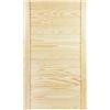 DecoMeister Porte a Lamelle Chiuse in Legno 444x766 mm Confezione da 1 - Porta Pino Massiccio - Anta per Armadio a Persiana Cieca - Frontali Mobili e Antine per Guardaroba - Legno Naturale Grezzo