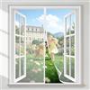 HALIDOOR Zanzariera Magnetica Finestra 80x90cm Bianco, Zanzariere Magnetiche per Porte Finestre, Anti Insetti, Chiusura Automatica, Installazione Veloce Senza Attrezzi con Nastro Adesivo