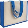 Handle bags Shopper con soffietto in juta e canvas personalizzabile personalizzate o neutre
