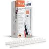 Peach Rilegatura in plastica A4, 6 mm, 25 fogli, 500 pezzi, bianco, PB406-50