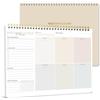 BIROYAL Agenda settimanale A4 senza data fissa, 50 pagine Weekly Planner, sottomano con lista di cose da fare, calendario settimanale a spirale, agenda settimanale con visualizzazione settimanale e tracker