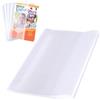 JOOTUEPO 10 Pezzi Copertina per Libri Trasparente, 19.5 x 26.5cm Copertine Trasparenti Quaderni, Regolabile Fodera Libri, Plastica Resistente allo Sporco e Acqua Copri Libro per Scuola Ufficio