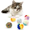 Andiker 6 Pezzi Giocattolo per Gatti: Palline Colorate, Pompon e Giocattoli Interattivi per Gattini